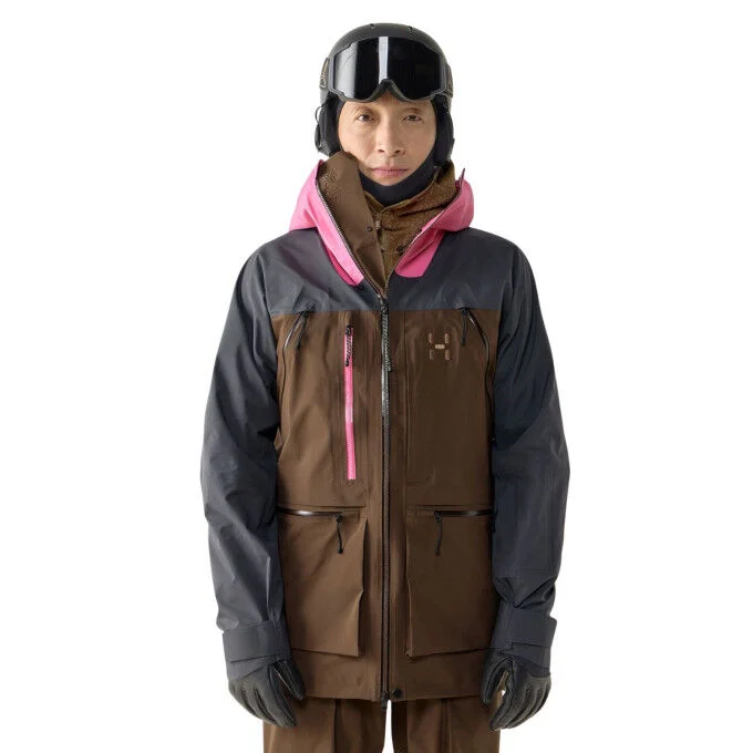 Veste de ski Homme Haglofs Vassi GTX Pro II – Lantana Pink/Woodland Brown – Image 4