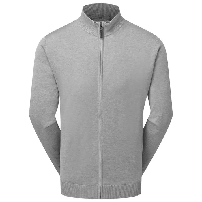 Veste Footjoy Drirelease Full Zip Lined Sweater Heather Grey