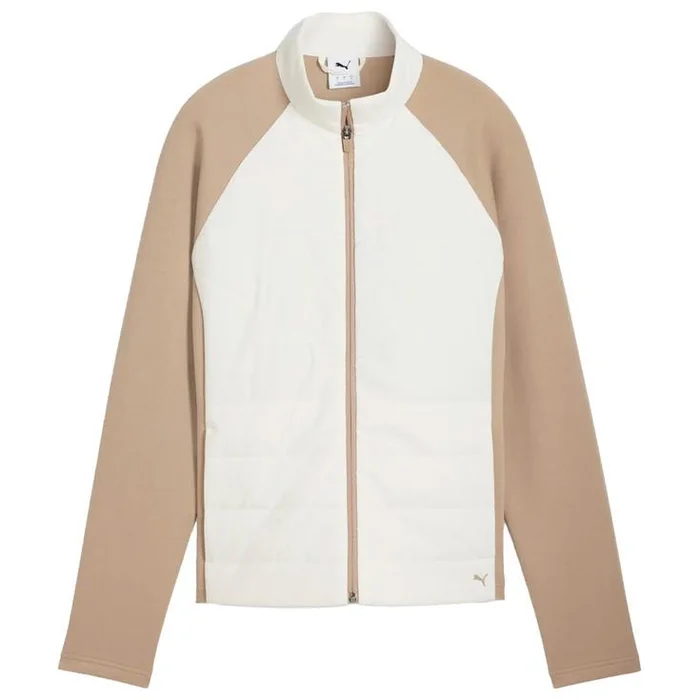Veste Puma Golf W Cloudspun Fleece Hybrid Jacket Warm White Ice Coffee
