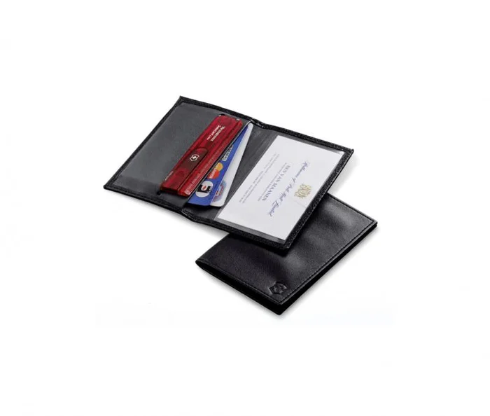 VN 4.0873.L ETUI VICTORINOX CUIR NOIR POUR SWISSCARD