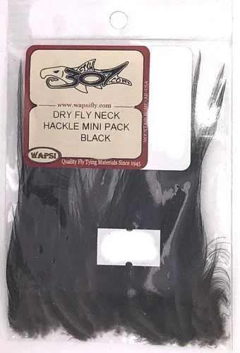 Wapsi Dry Fly Neck Hackle Mini Pack Small – Noir