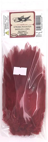Wapsi Strung Rooster Saddles Long – Rouge/Blanc