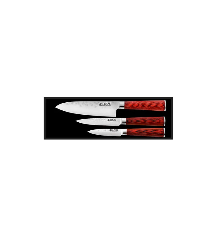 Wusaki Pakka – Coffret 3 couteaux 0 cm