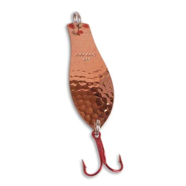 Yellow Bird – Cuillère Docteur Premium avec hameçons rouges LazerSharp en cuivre martelé (PM403) – 3,75&Prime; 5/8oz