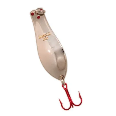 Yellow Bird – Cuillère Doctor Premium avec hameçons LazerSharp rouges en nickel (PM104) / dos doré – 3,75 po 5/8 oz